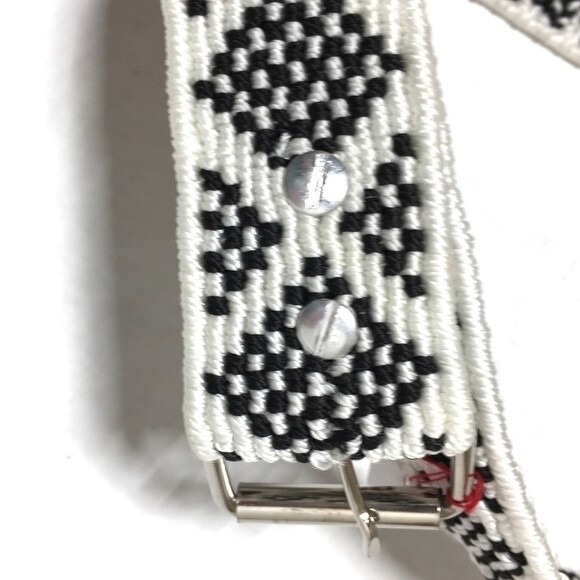 Black and White Geometric Tribal Print Belt NWOT main image 4